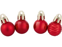 Sada plastových koulí na vánoční stromek, červená, pr. 2 cm, 30dílná Sada plastových koulí na vánoční stromek, červená, pr. 2 cm, 30dílná