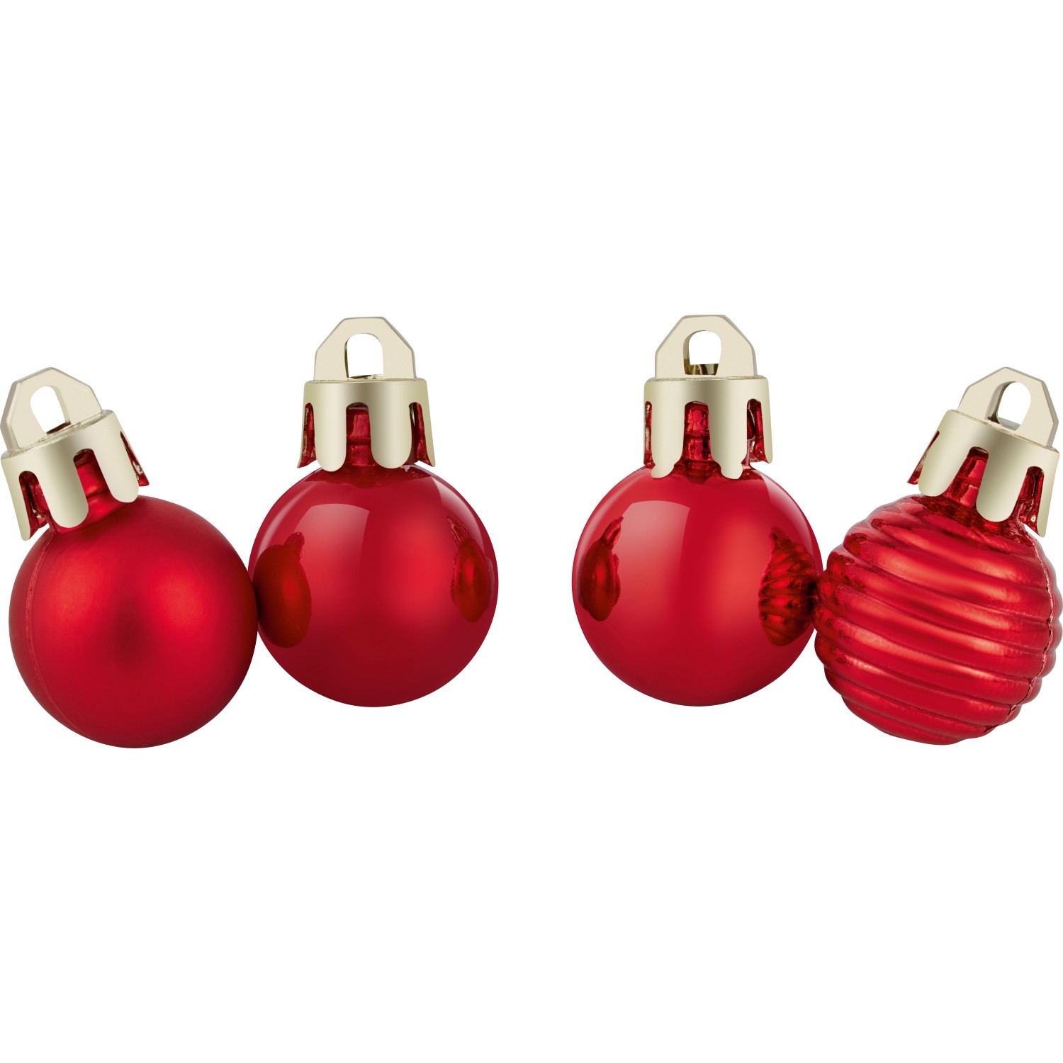 Sada plastových koulí na vánoční stromek, červená, pr. 2 cm, 30dílná