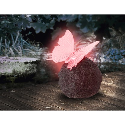 Solární svítidlo Motýl s přepínáním barev