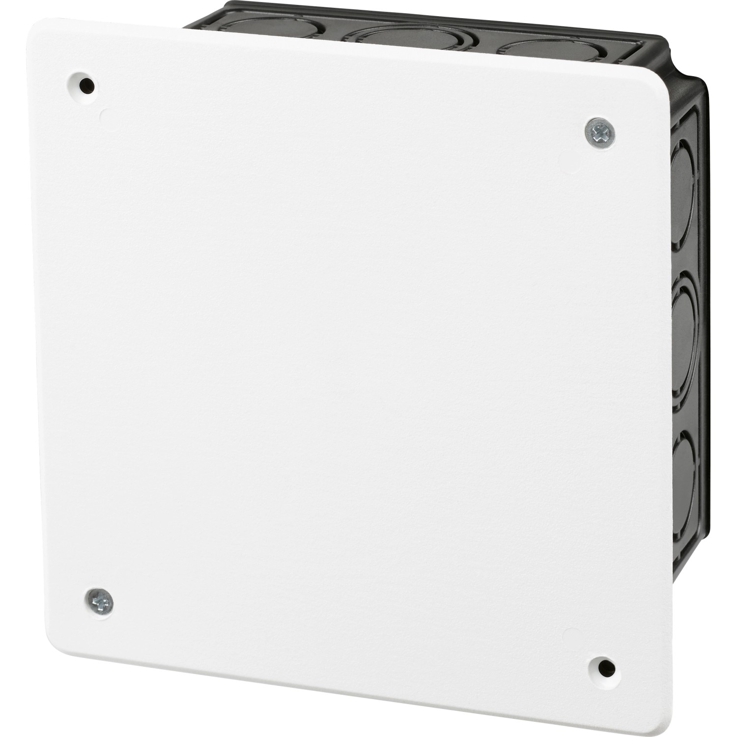 Rozbočovací krabice pod omítku 105 mm x 105 mm černá - bílá IP20