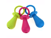 Olala Pets Gumové kousátko pro psa - dudlík s rolničkou 9,5 cm