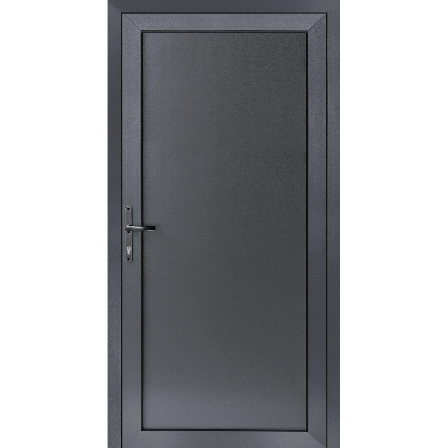 Plastové vedlejší vchodové dveře 4-komorové antracitové/bílé, 980 x 1980 mm, L