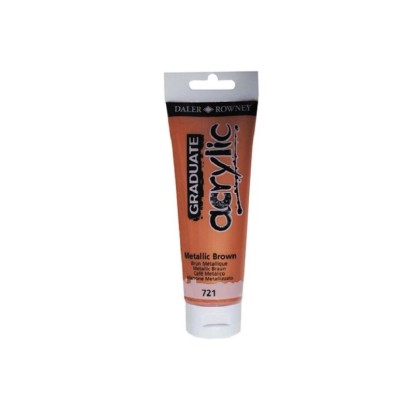 Daler Rowney Akrylová barva GRADUATE metalická hnědá, 120 ml