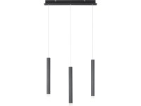 Just Light. Závěsné LED svítidlo Bruno, 3000K, 3x550lm, černá, 55 x 120 cm