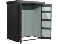 Floraworld Plechová zahradní skříň na nářadí s plochou střech. 153 x 185 x 98 cm