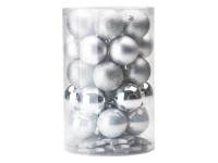 OBI Sada vánočních ozdob stříbrná, 50 ks