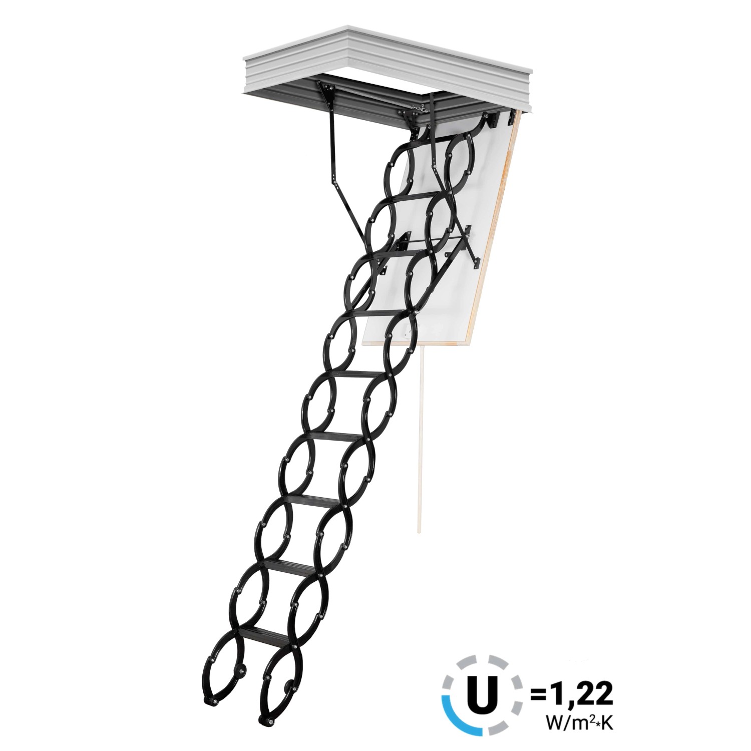 OMAN Půdní schody FLEX TERMO METAL BOX, 120 x 60 cm