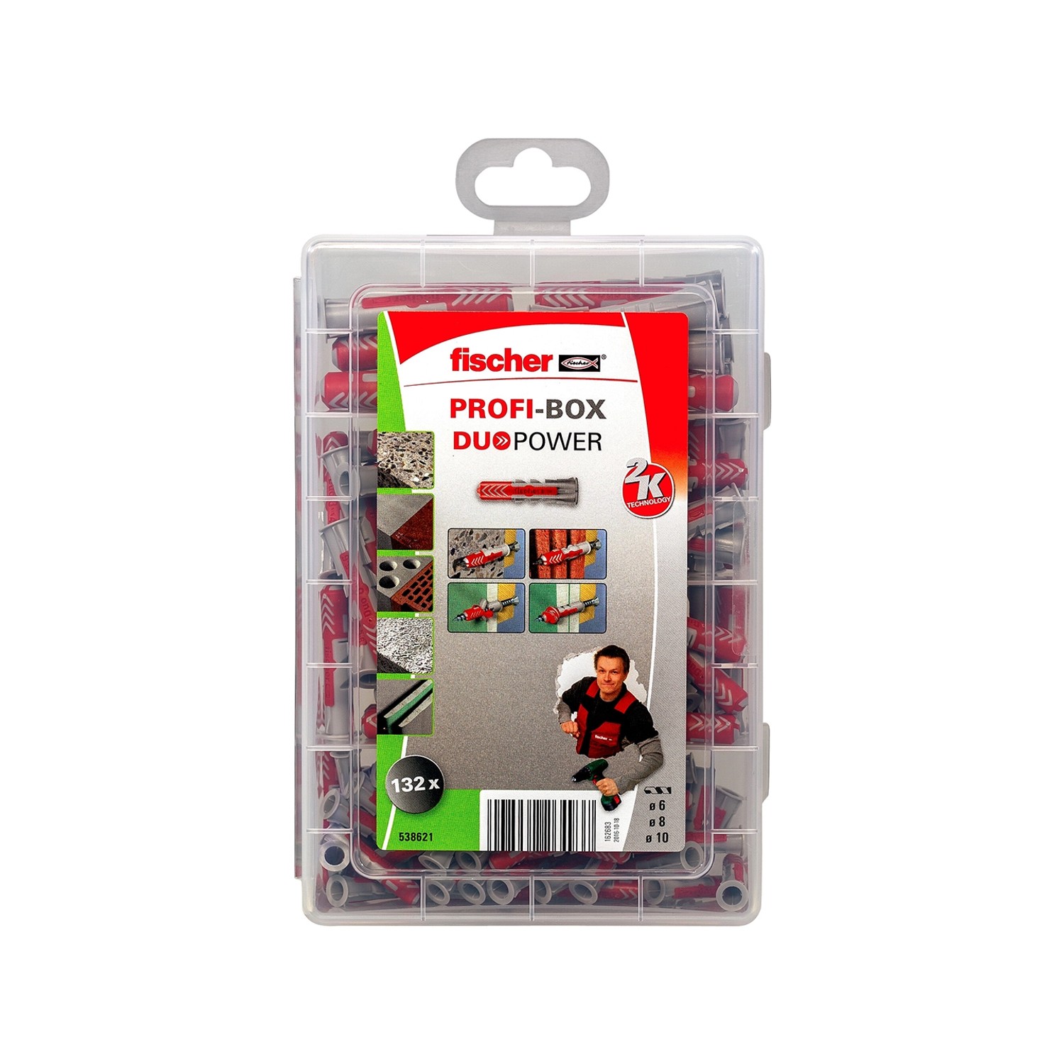 Fischer Profi-Box Sada hmoždinek DuoPower, 132-dílná