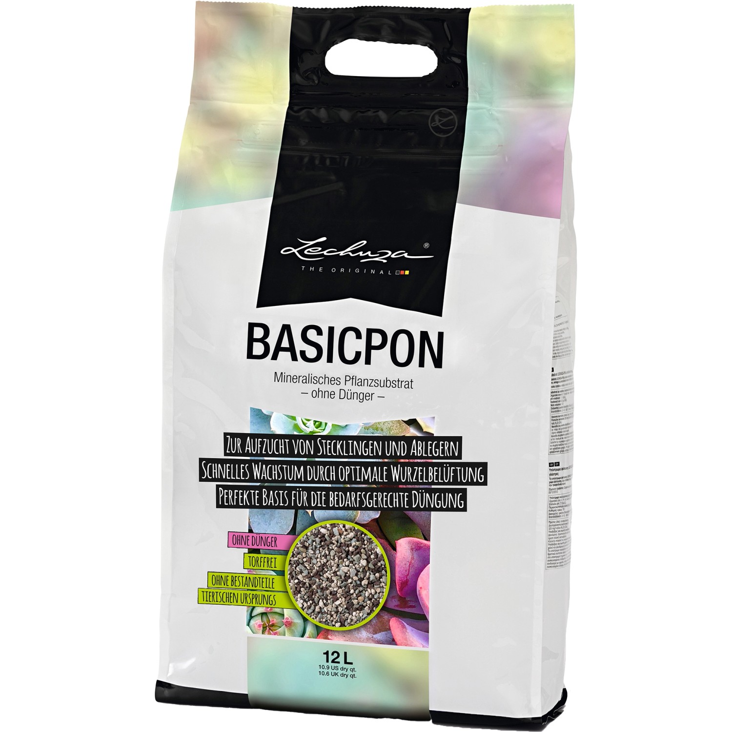 LECHUZA BASICPON Minerální substrát pro choulostivé rostliny 12 l