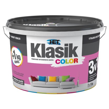 HET Klasik COLOR Tónovaná interiérová barva KC 0317 purpurová, 7 + 1 kg