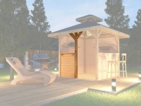 Weka Malá stěna s odkládacím pultem (barem) pro altány 651 vel. 2