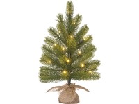 VLC Umělý vánoční stromek jedle NAGANO zelená, 15xLED, 31xvětev, pr. 35x45 cm