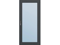 Dveře balkónové plastové 6-komorové, 3-sklo, antracit, 2100 x 800 mm, P