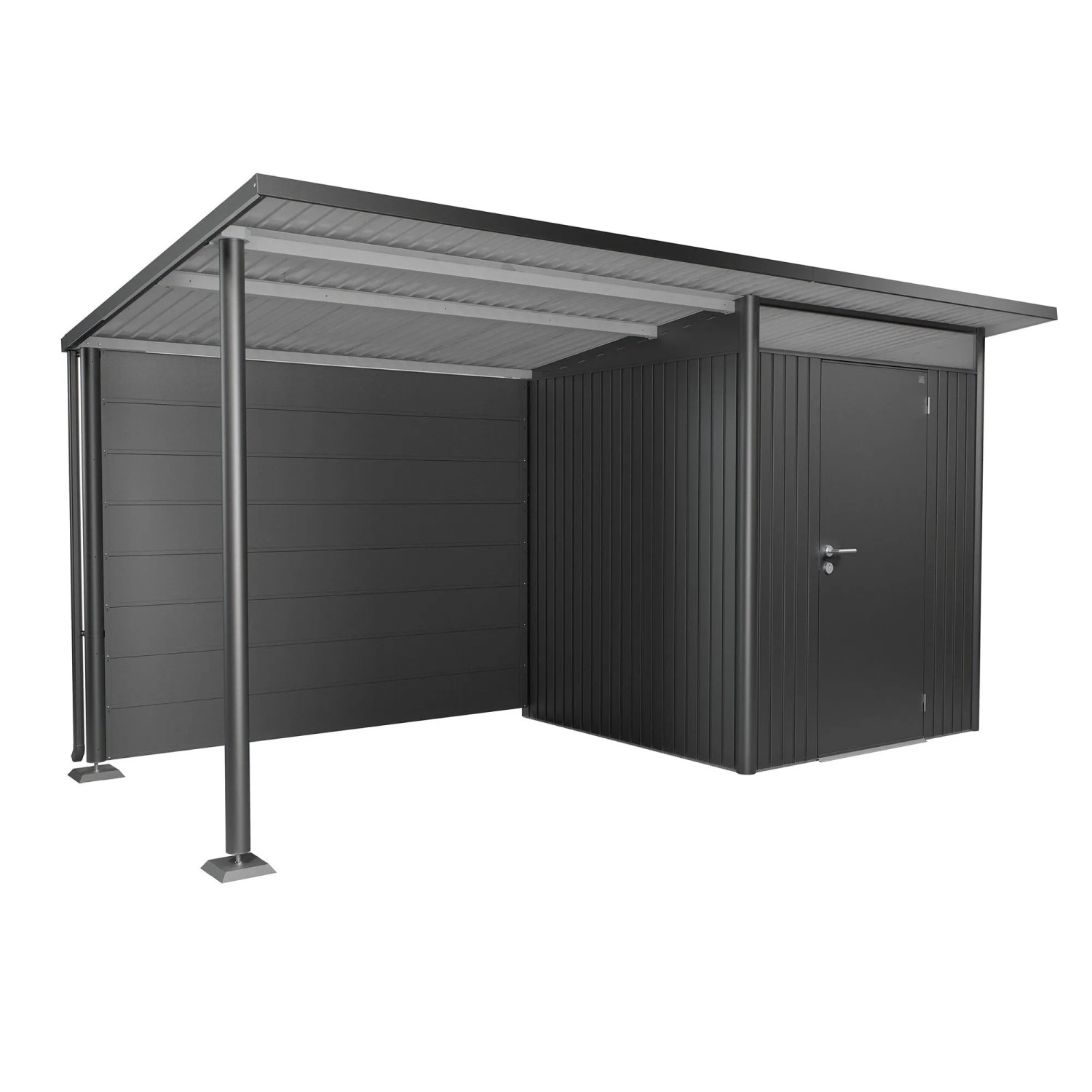 Biohort Zadní stěna pro boční stříšku k domku AvantGarde/ECO tmavě šedá