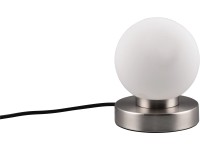 Reality Stolní lampa Prinz II, matný nikl, pr. 12 x 15 cm