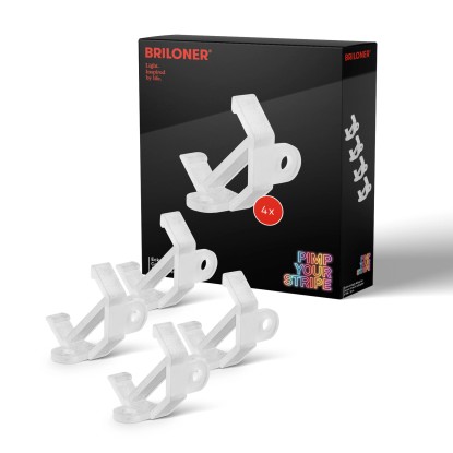 Briloner Sada koncovek kolejnicového systému, transparentní, 4 ks