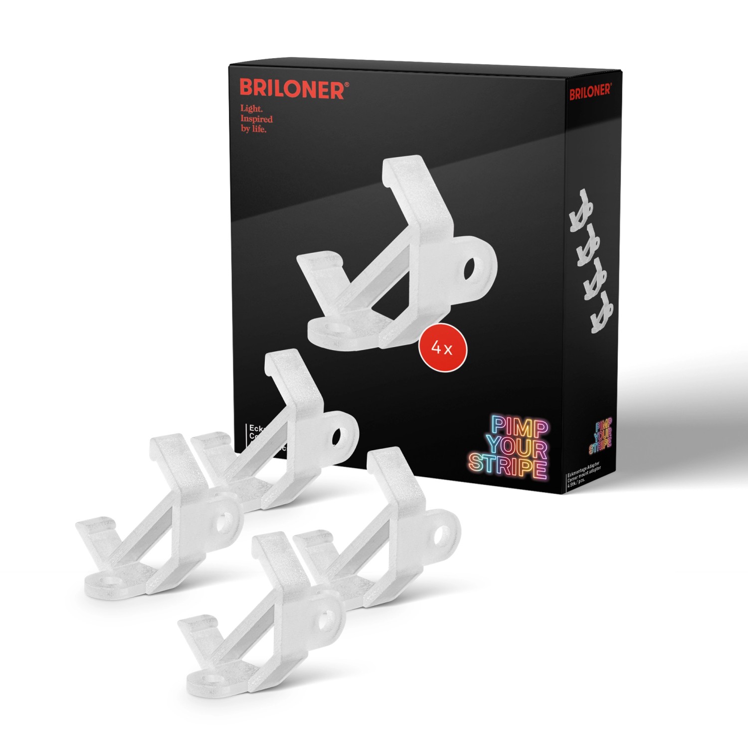 Briloner Sada koncovek kolejnicového systému, transparentní, 4 ks