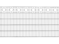 Floraworld Dekorativní plotový panel, dvoj., kosočtverec, antracit, 100 x 200 cm