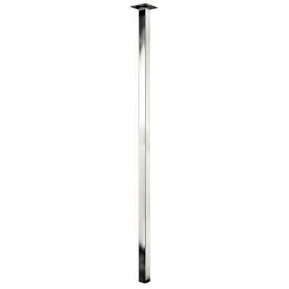 Noha stolu Hettich, výška 800 mm, vzhled nerezové oceli, čtvercová. Nábytková noha pro stoly.