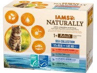 IAMS Multipack Naturally Adult s mořským masem v omáčce 12x 85 g