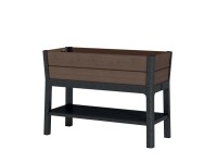 KETER Plastový vyvýšený záhon Darwin Pro s policí, hnědý, 113 x 48 x 79,5 cm