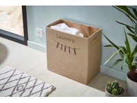 Fackelmann Koš na prádlo 45 cm lněný vzhled