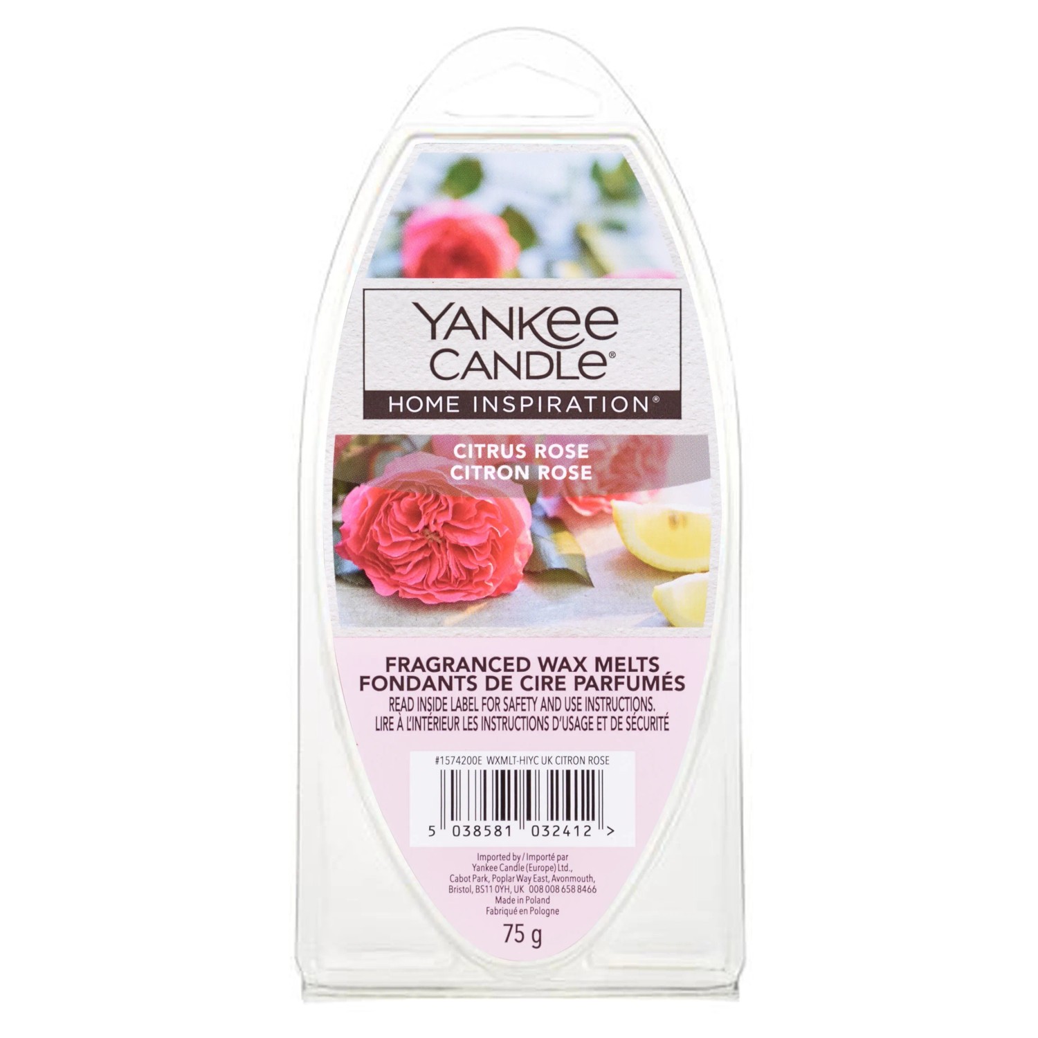 Yankee Candle Home Inspiration Vosk Citrus Rose, 16 x 7,5 cm