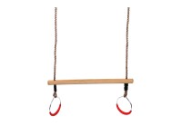 SwingKing Houpací hrazda s kovovými kruhy, 58 cm