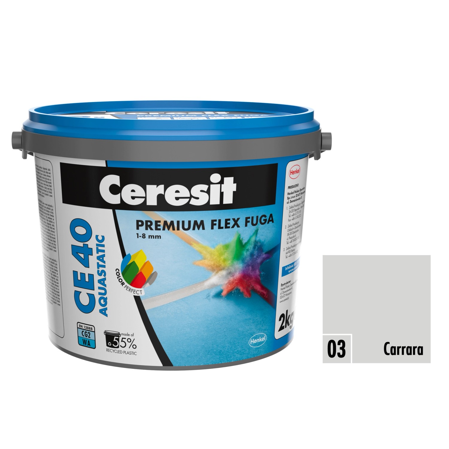 Ceresit Flexibilní spárovací hmota CE 40 Aquastatic Carrara, 2 kg