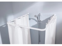 Kleine Wolke Univerzální tyč ze 3 ks pro sprchové závěsy bílá, pr. 25 mm