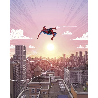 Komar Vliesová fototapeta Marvel Spider-Man Swinging Through The Air 200x250 cm