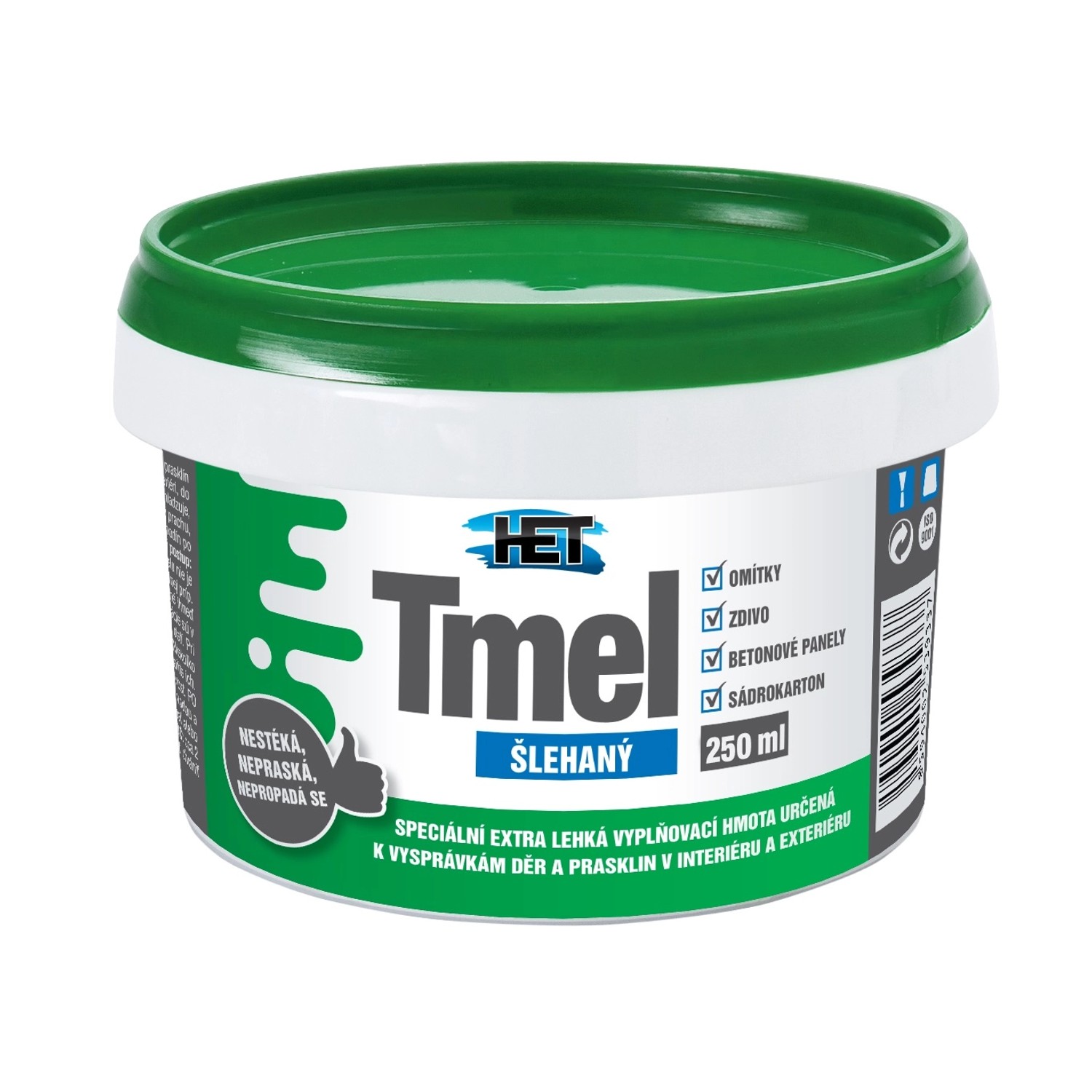 Tmel šlehaný, lehčený HET bílý 0,25 l