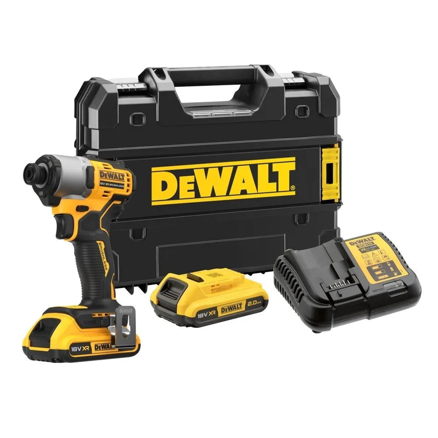 DeWALT 18V XR Aku bezuhlíkový rázový utahovák DCF840D2T-QW (2x2,0Ah, kufr)