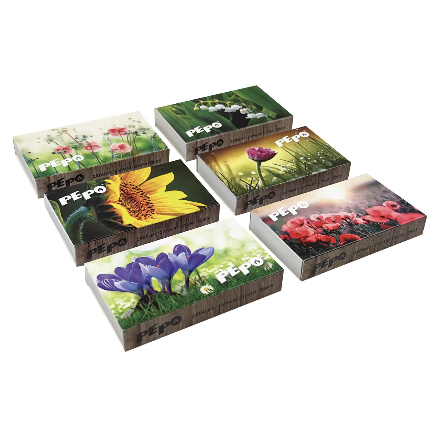 PE-PO zápalky 95 mm, různé druhy, 45 ks