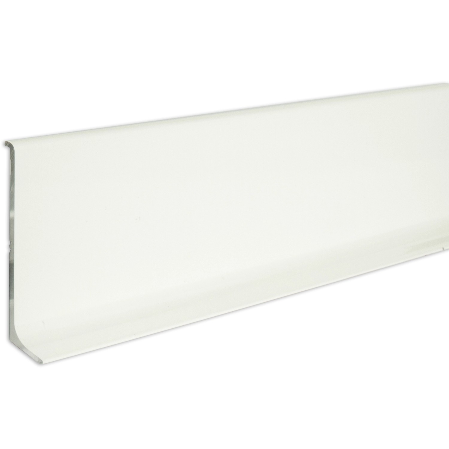 Fuchs Design Hliníkový sokl práškově lakovaný bílý, 8 x 250 cm