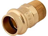 Přechodová vsuvka červený bronz, pr. 18 mm x 21 mm (R 1/2), 1 ks Přechodová vsuvka červený bronz, pr. 18 mm x 21 mm (R 1/2), 1 ks