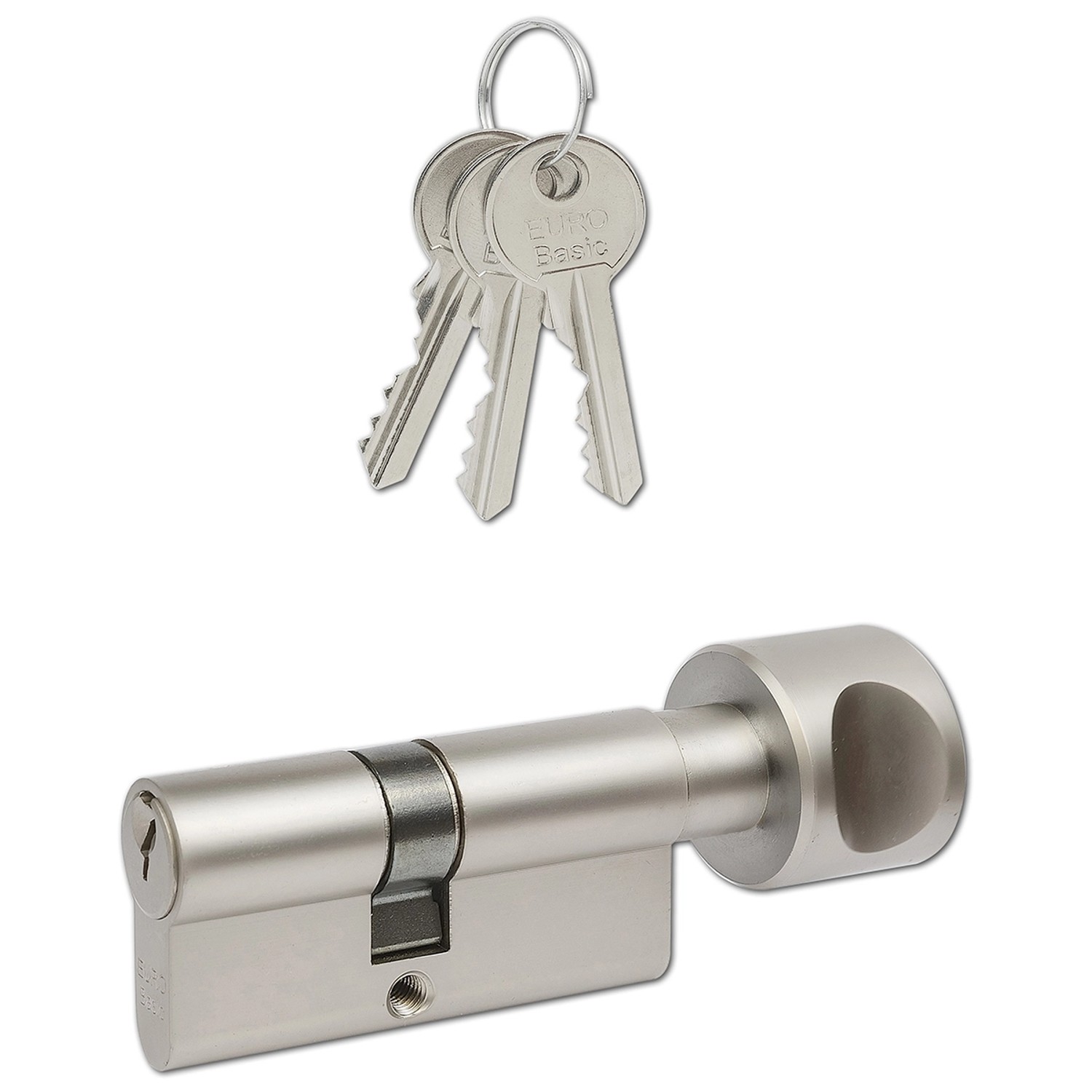 Richter Czech Stavební cylindrická vložka EURO Basic knoflík 30/35 nikl, 3 klíče