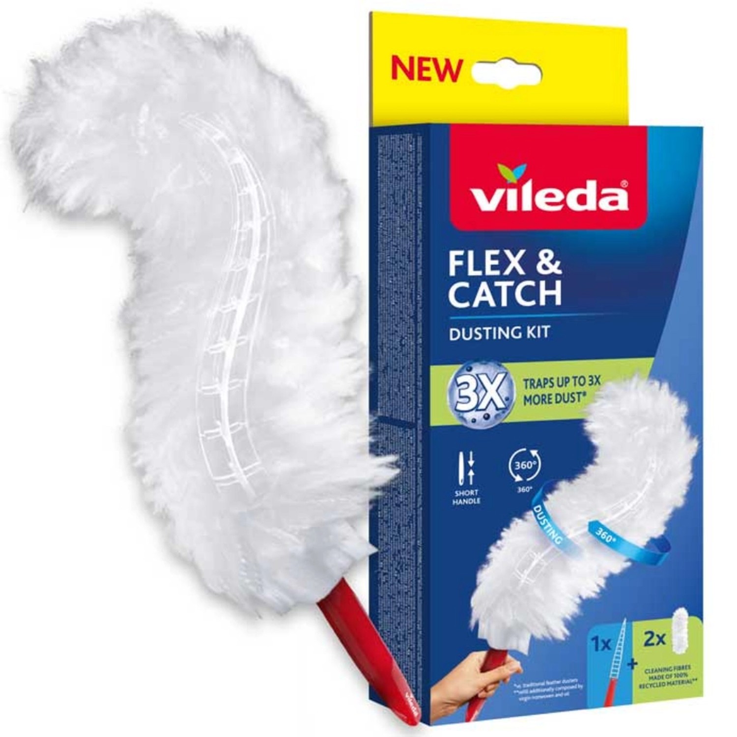 Vileda Flex&Catch prachovka s krátkou rukojetí 1 ks