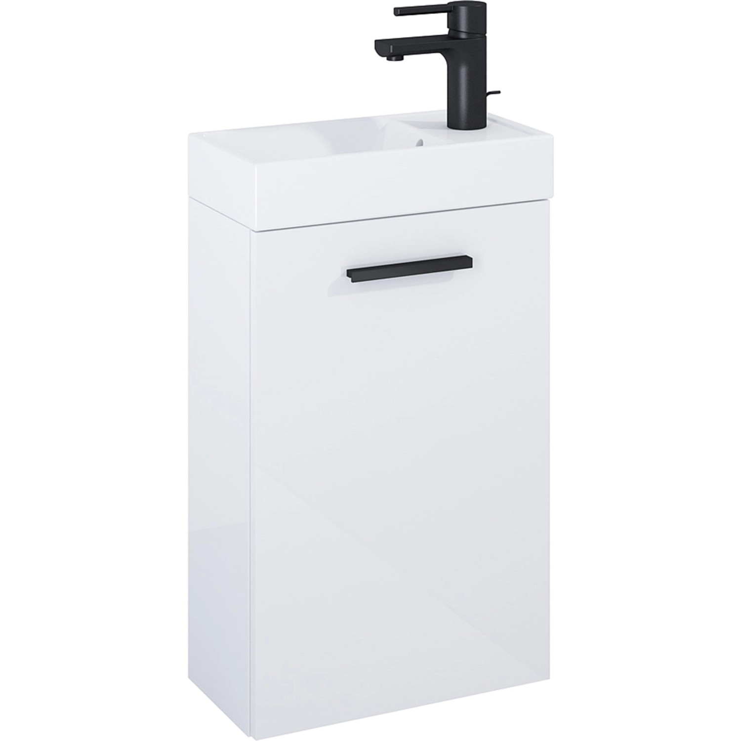 Maximus Koupelnová skříňka vč. umyvadla Palma, lesklá bílá, 60 x 40 x 22 cm