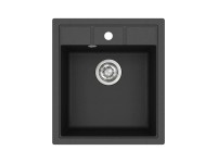 Helika Vestavný granitový dřez Nova, černá, 46 x 51 cm Helika Vestavný granitový dřez Nova, černá, 46 x 51 cm