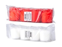 Náplň do hřbitovní lampy, červená+bílá, 4x55 g,