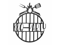 Boltze Nástěnná dekorace cedule BBQ 41 x 33,5 x 0,1 cm, 1 ks