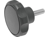 Hvězdicový šroub M6 x 20 mm bíle pozinkovaný/černý - na váhu