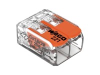 WAGO Páčková spojovací svorka 221, 2 vodiče, max. 4 mm2, 10 ks