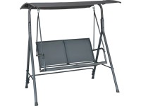 Hollywoodská houpačka Apango 2místná, antracitová, 118 x 140 x 153 cm