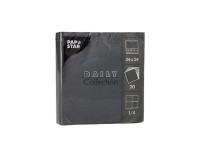 Papstár Ubrousky černé 24 x 24 cm, 20 ks