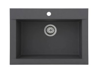 Respekta Kuchyňský dřez Mineralite Ohio betonově šedý 66 x 50 cm
