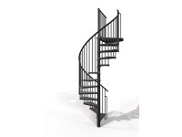 Minka STAIRS Kovové točité schodiště Rondo Smart černé pr. 120 cm