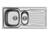 Pyramis Nerezový dřez Sparta 1 1/2B 1D, 100 x 50 cm