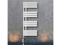 Elektrický radiátor Limburg na ručníky, bílé, 700 W, 120 x 50 cm